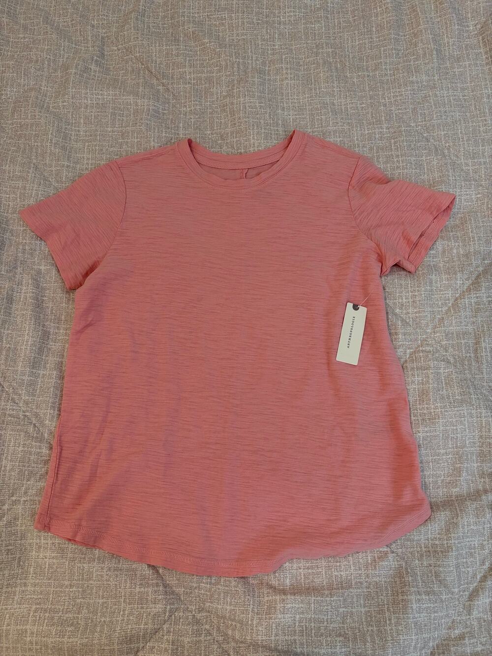 NWT Anthropologie Pilcro Bennie Cotton Slim Crew Neck Tee in Pink